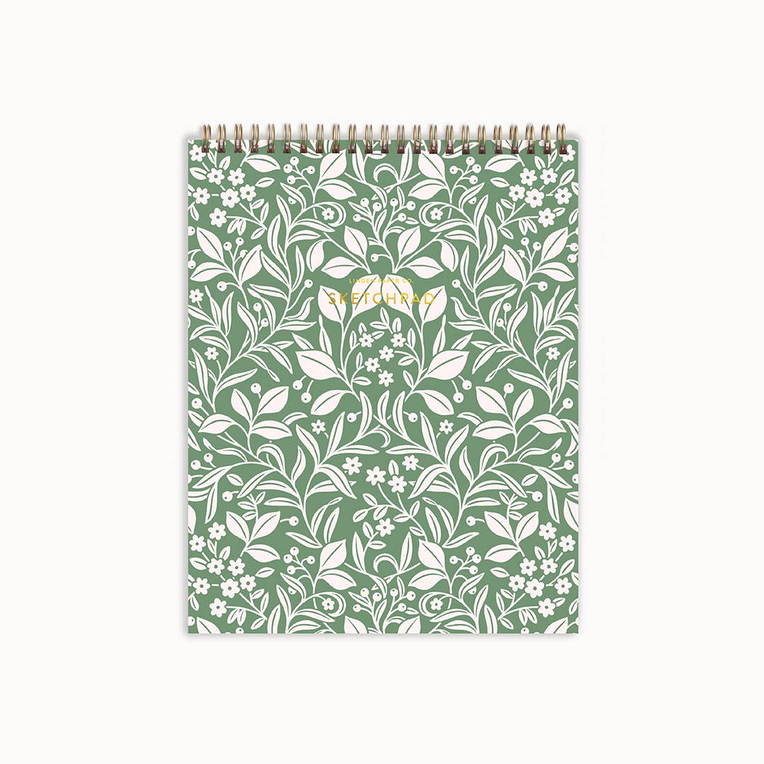 Linden Paper Co. - Wholesale Sketchbook/Sketchpad - Meadowlace Sketchpad | Spiral Blank Notebook
