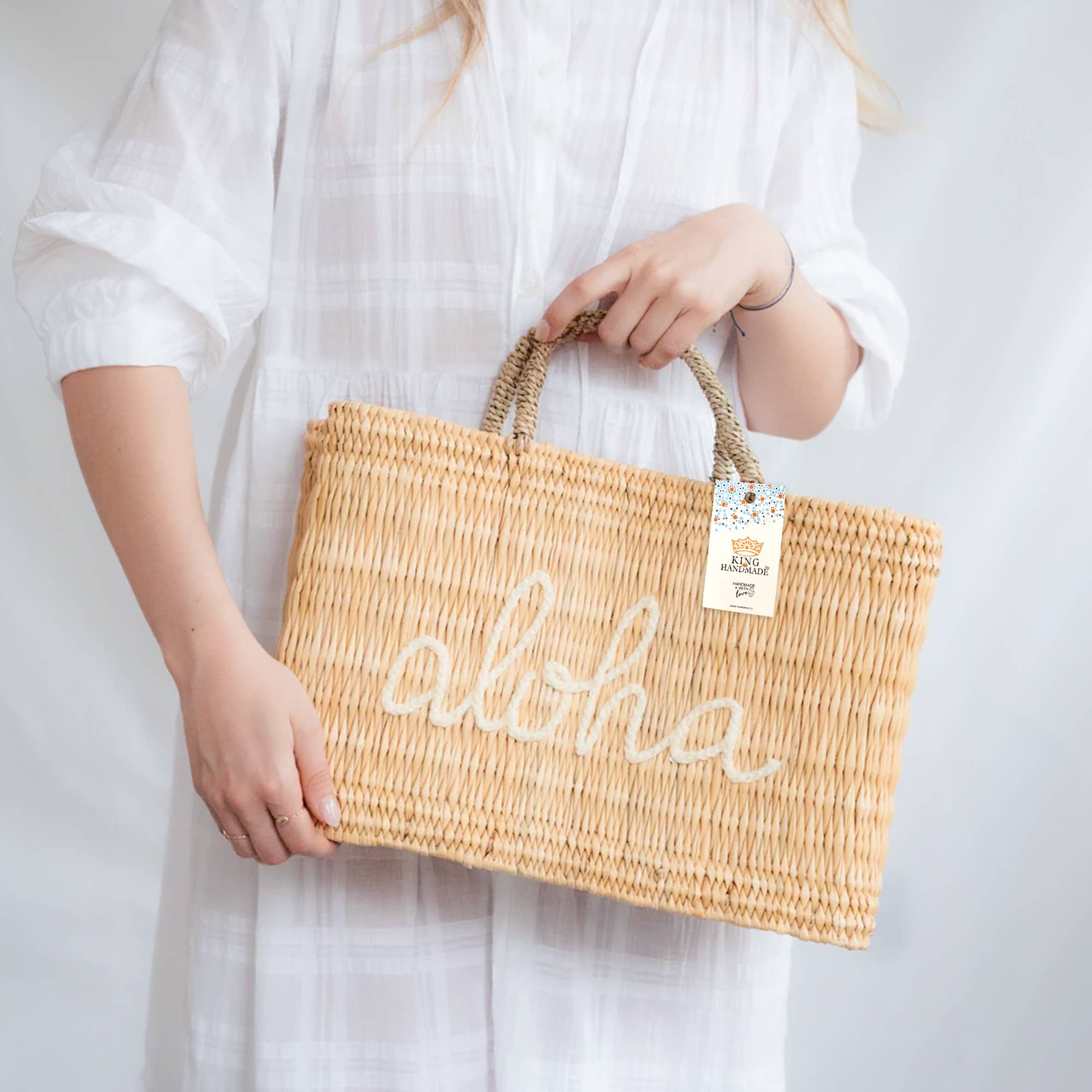 King Of Handmade - Wholesale Beach Bag - Personalized basket gift - Unique Handwoven Bag 5