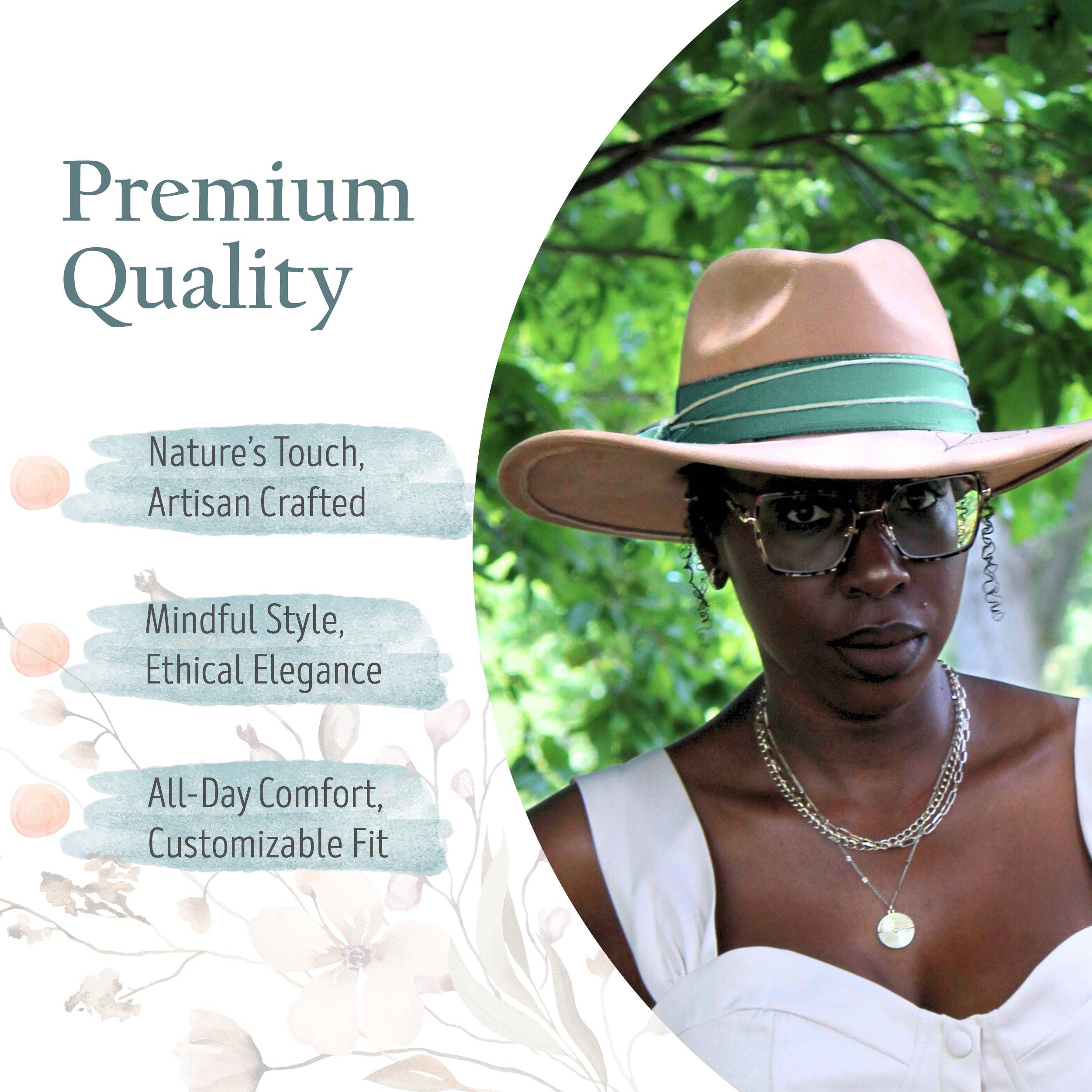 Wildflowers and Barley - Wholesale Fedora - Women's - Sunflower Hand-Burned Fedora5