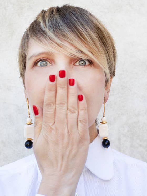 'Pendant' Gold Earrings for wholesale by ROSSO CUORE