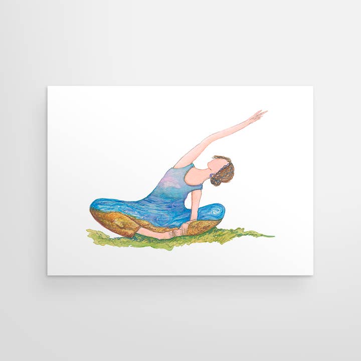 Ocean-Seated Side Stretch for wholesale by Yogini Collection