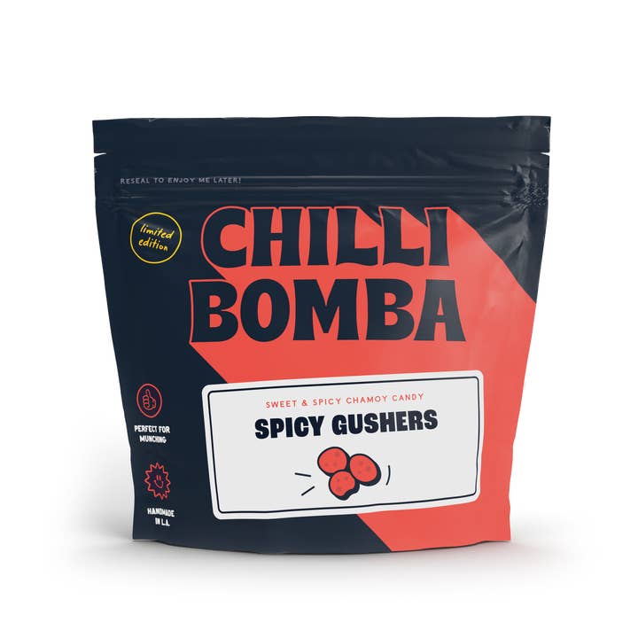 Chilli Bomba - Wholesale Gummy - Chilli Bomba Spicy Gushers Chamoy Candy - 12ct/8oz