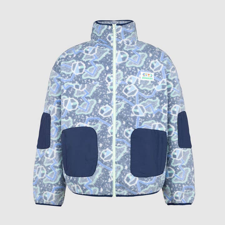 Navy Saved By The Bell Polar Fleece Utility Jacket for wholesale on Faire1