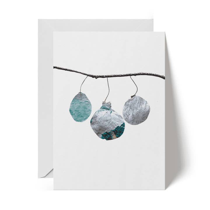 Ornaments Holiday Card - Text Inside for wholesale by Amy Turner Creative