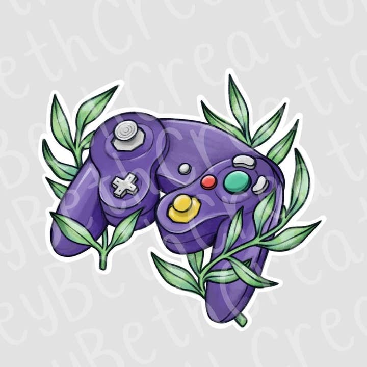 Game cube controller sticker | waterproof sticker | video game sticker for wholesale by CarleyBethCreations