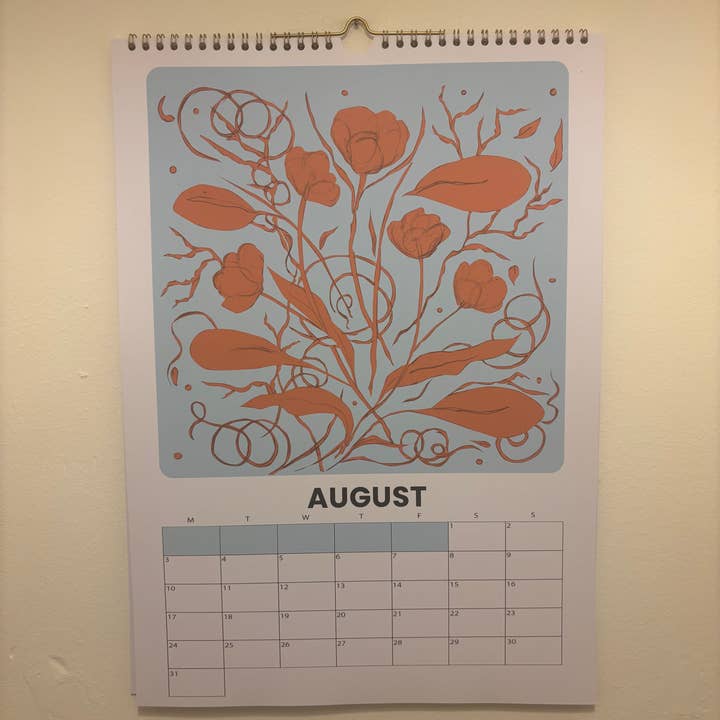 Tomekah George - Wholesale Calendar - Large 2026 Calendar, Flowers Wall Calendar - A312