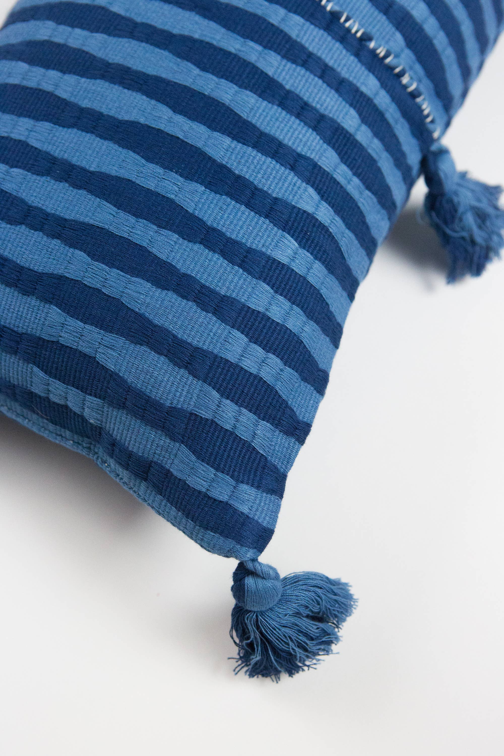 Archive NY - Wholesale Throw/Decorative Pillow - All Indigo Stripe Antigua Pillow3