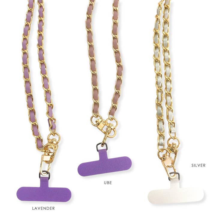 OMG Blings - Vente Sangle pour étui à téléphone - APC01 - Longue chaîne de téléphone en cuir végétalien*11