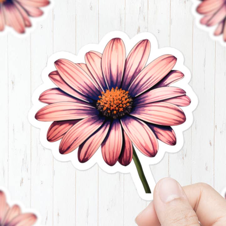 Adesivo a forma di margherita africana per la vendita all'ingrosso da parte di Mystical Clarity