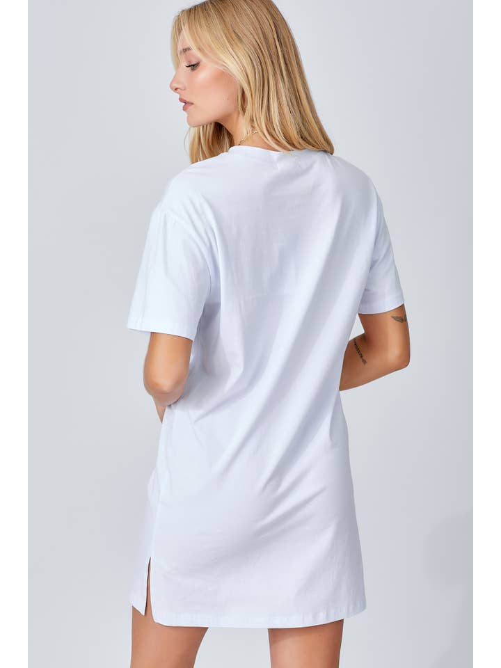 Baevely by Wellmade USA - Vendita all'ingrosso Vestito - Donna - ABITO T-SHIRT CON STAMPA GRAFICA JOLENE18