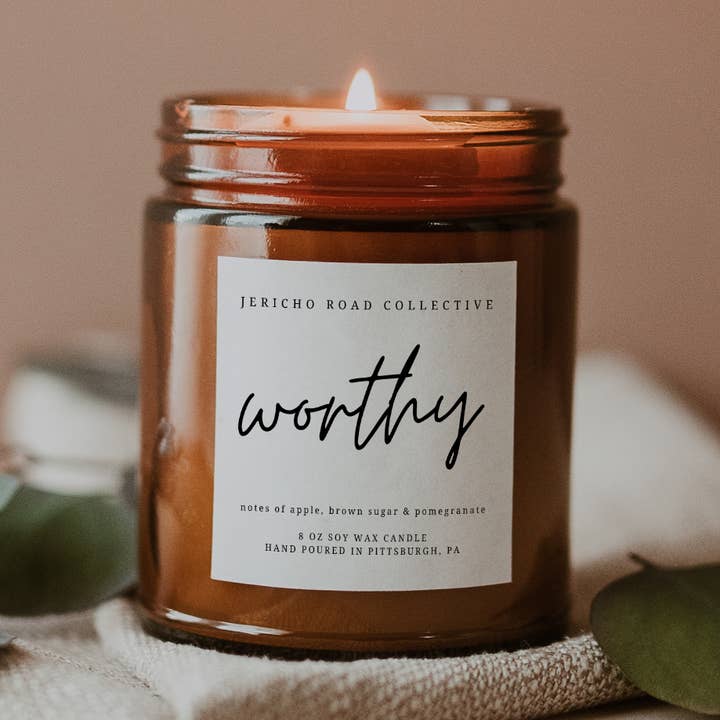 Candela di cera di soia degna per la vendita all'ingrosso da parte di Jericho Road Collective