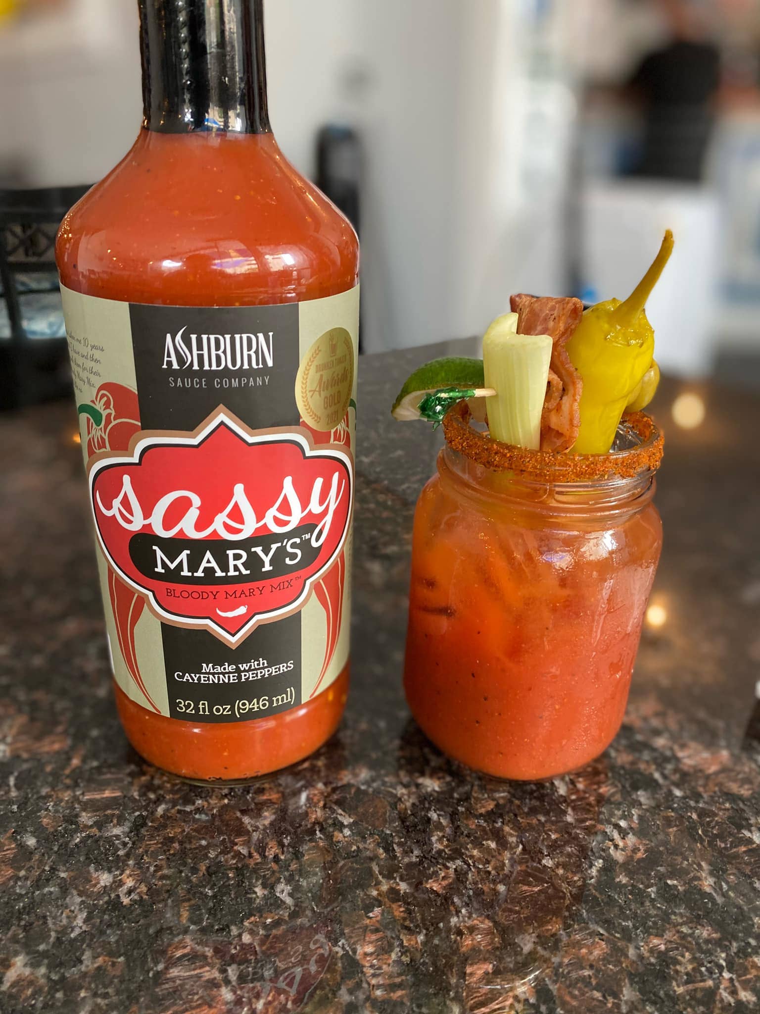 Ashburn Sauce - Wholesale Cocktail Mix/Syrup - Sassy Mary's Bloody Mary Mix, 32 oz1