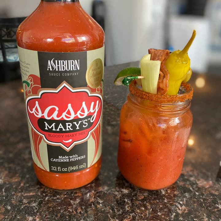 Ashburn Sauce - Wholesale Cocktail Mix/Syrup - Sassy Mary's Bloody Mary Mix, 32 oz1