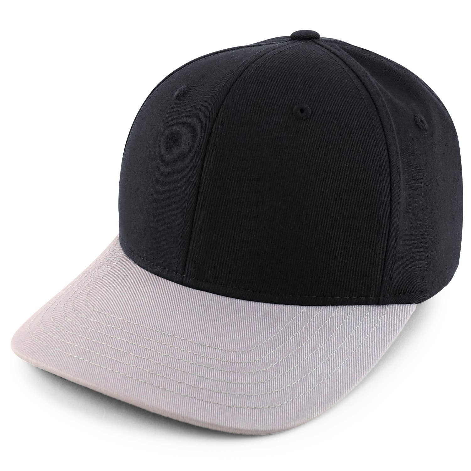 Trendy Apparel Shop - Venta al por mayor Gorra de béisbol - Unisex - Gorra de béisbol extragrande XXL de algodón estructurado en dos tonos0