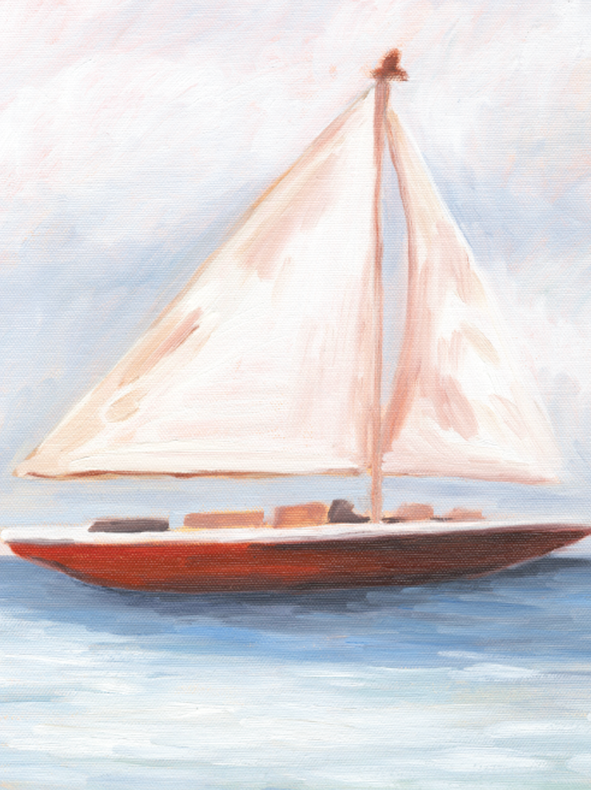 Jessica Frasz Studio - Wholesale Everyday Greeting Card - Coastal Sailboat ocean greeting Card2