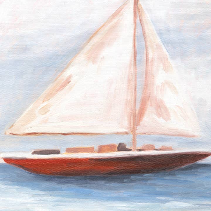 Jessica Frasz Studio - Wholesale Everyday Greeting Card - Coastal Sailboat ocean greeting Card2