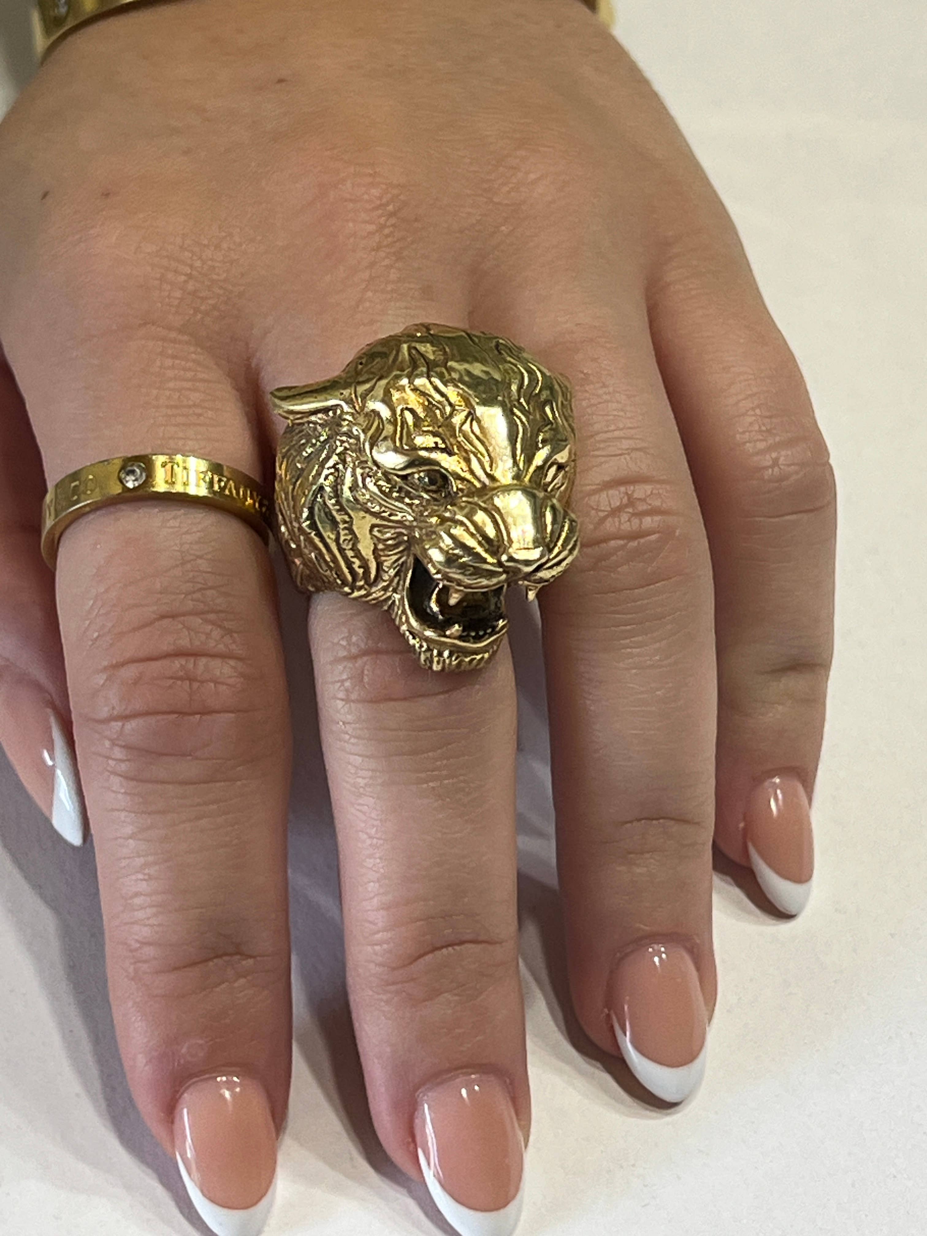 Hi Octane | SilverBotanica - Wholesale Cocktail/Statement Ring - Tiger Big Cat Hear Me Roar Ring1