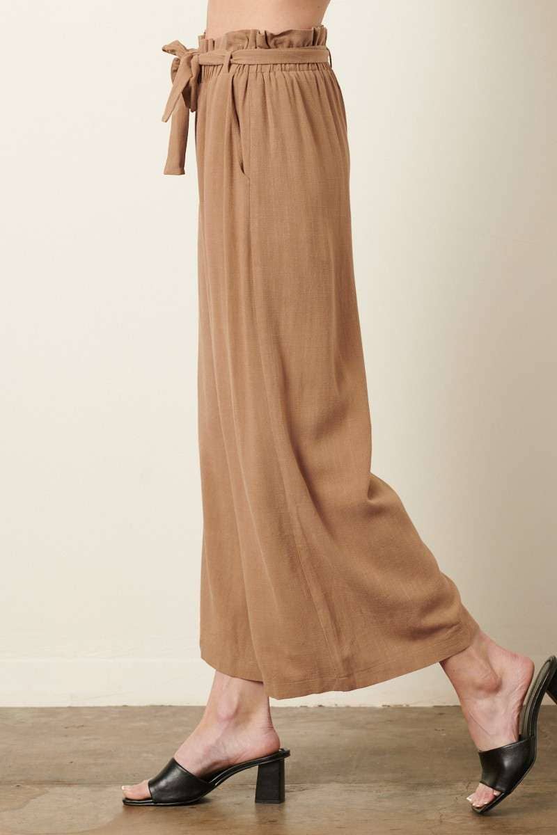mittoshop - Wholesale Pants - Women's - PAPER BAG TIE DETAIL WIDE LEG PANTS25
