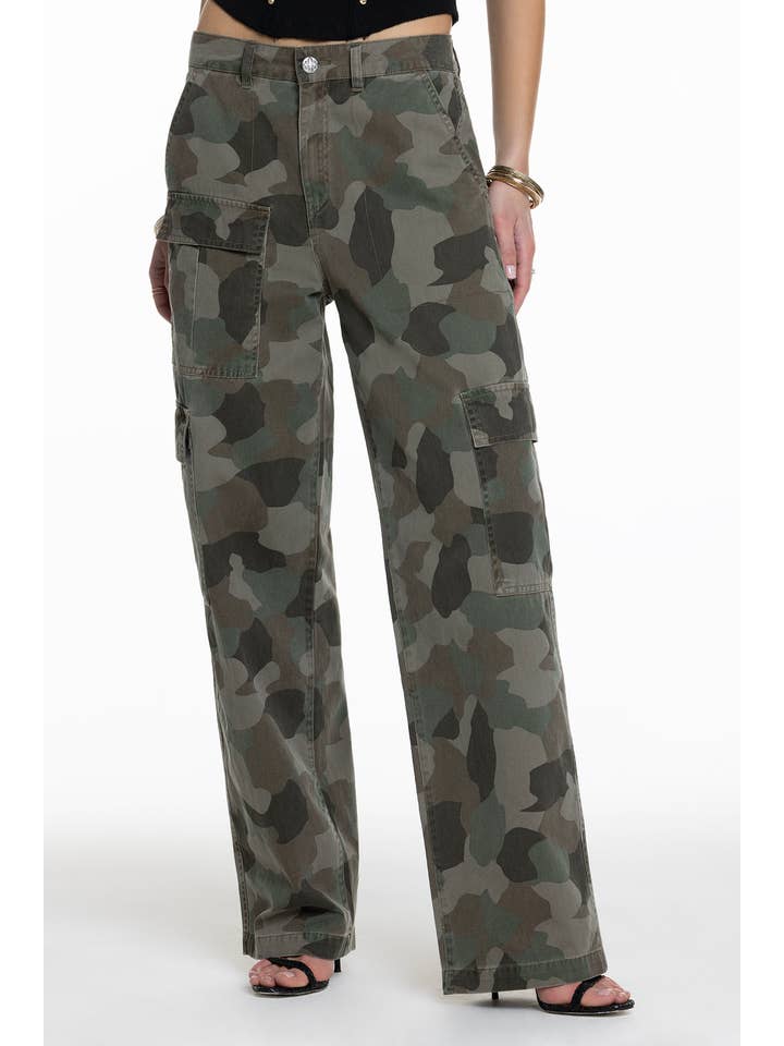 Miss Me - Wholesale Jeans - Women's - H2371GW- HIGH RISE CARGO WIDE JEANS2