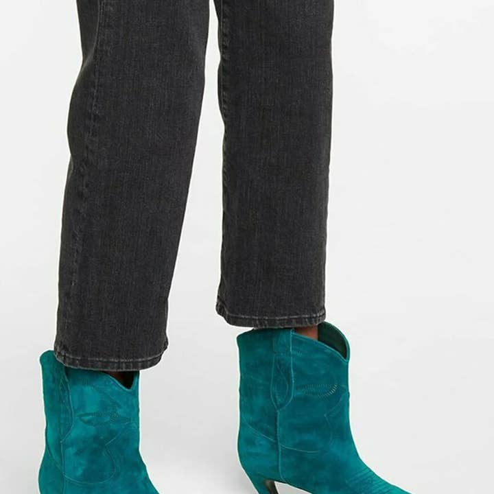 Blågröna ankelboots i mocka för wholesale av Vanida Dang