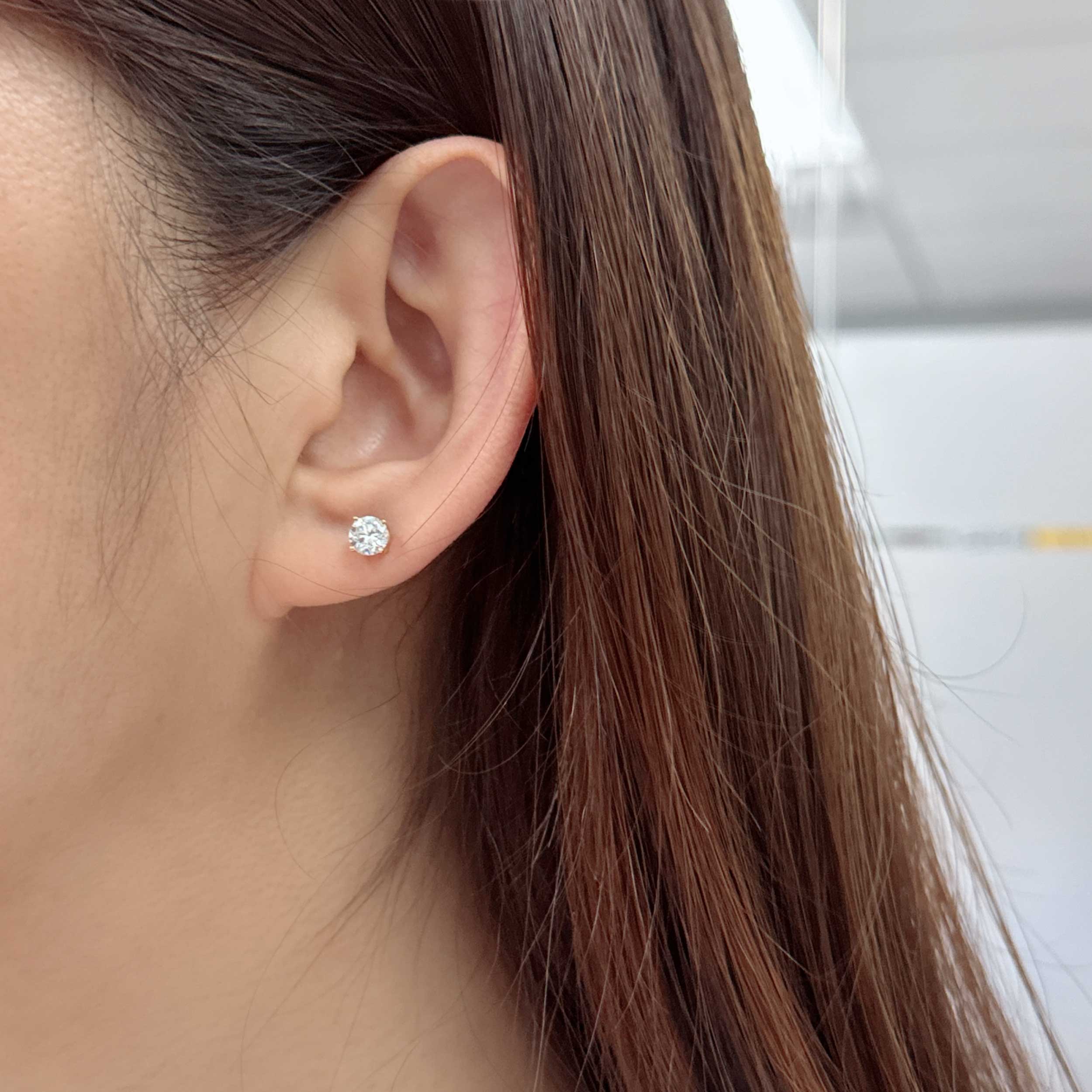 Fifth and Fine - Wholesale Stud/Post Earrings - IGI Certified VS2 Lab Grown Diamond Earrings 14K Gold9