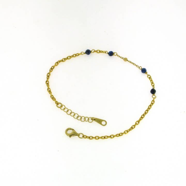 Yneda Jewels - Vendita all'ingrosso Bracciale con perline - Bracciale in lapislazzuli, bracciale in argento 925, pietre preziose.