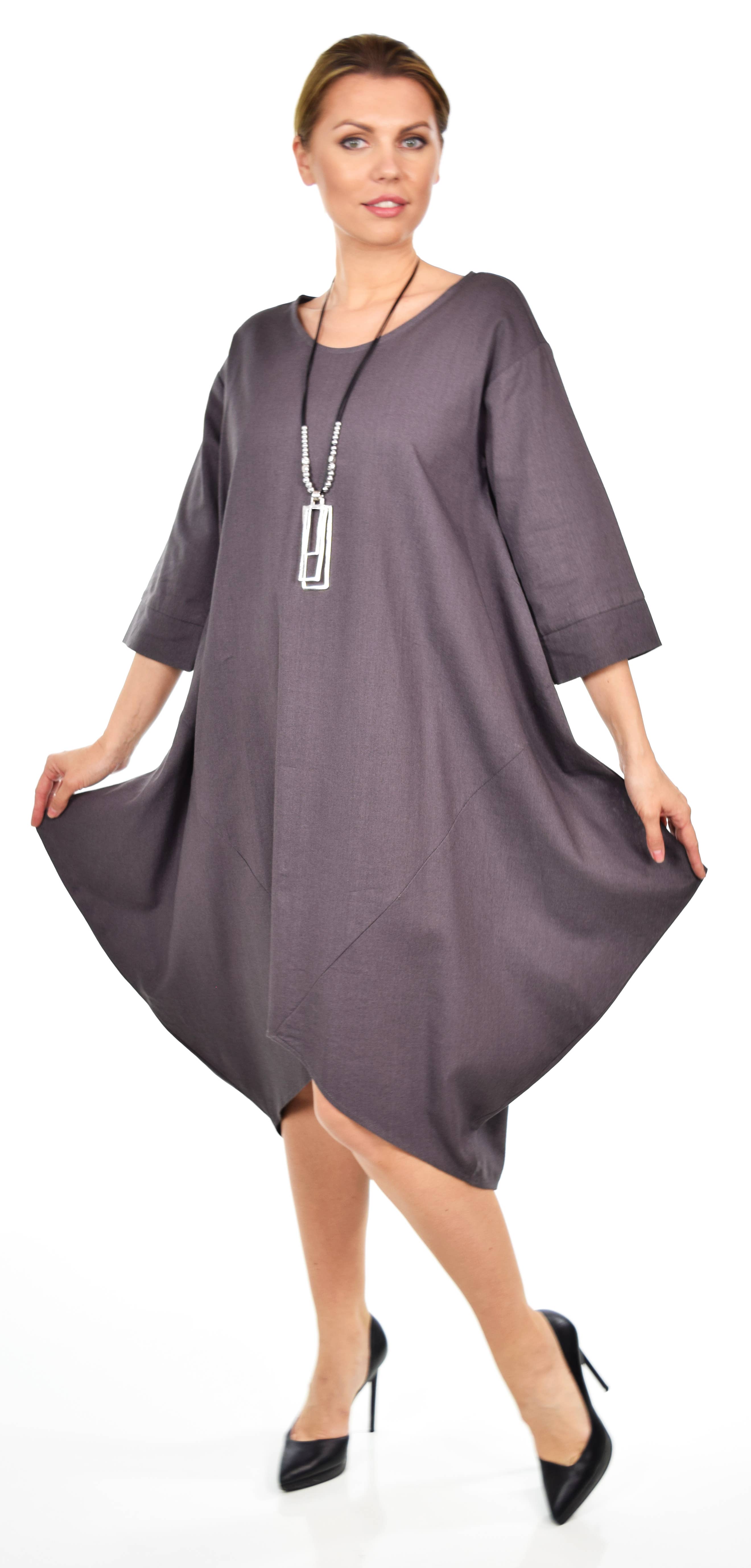 LINEN AND GAUZE - Wholesale Dress - Women's - 5089 : linen lagen look dress, Quirky Dress0