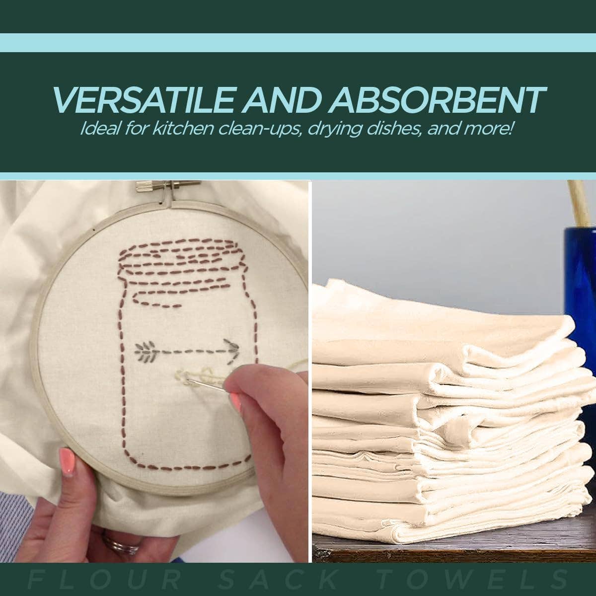 NATURE IS GIFT LLC - Vente Torchons - Torchons en sac de farine BIO 28 x 28 pouces1