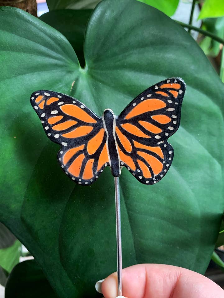 Monarch Butterfly Plant Stake for wholesale by Kait Rose Studio