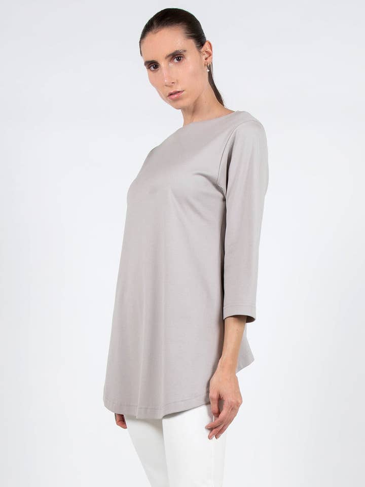 Ibis Langarmshirt 2-in-1 in Taupe für den Großhandel von Paridaez