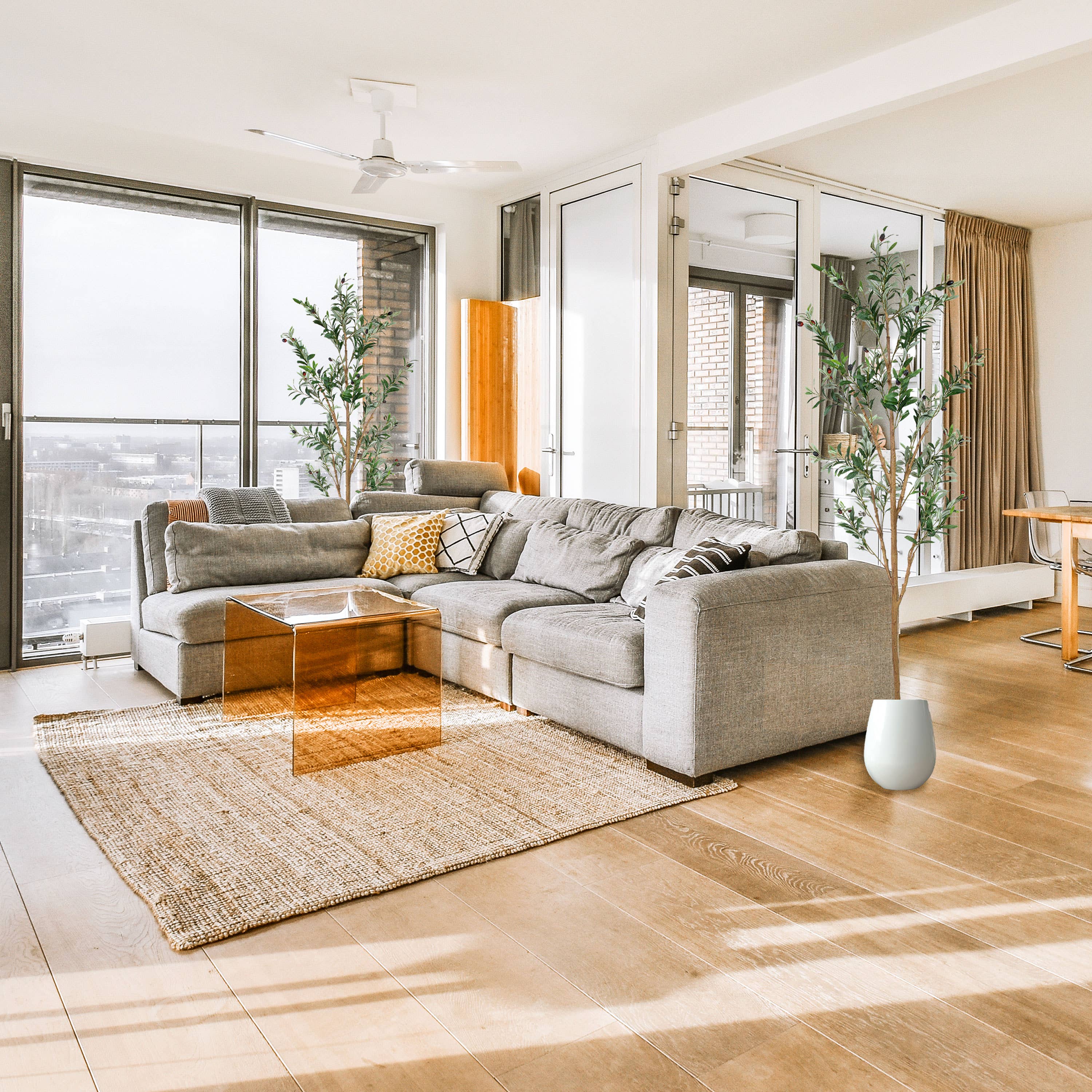 Sunnydaze Decor - Wholesale Artificial Plant - Artificial Olive Tree with Silk Leaves - 7 ft - Set of 25