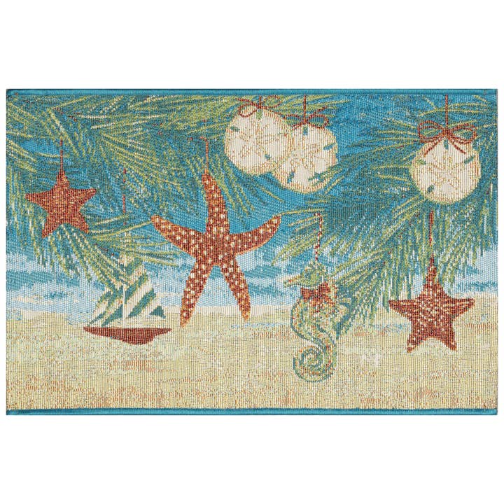Esencia Coastal Ornaments Indoor/Outdoor Mat Ocean for wholesale by Liora Manne