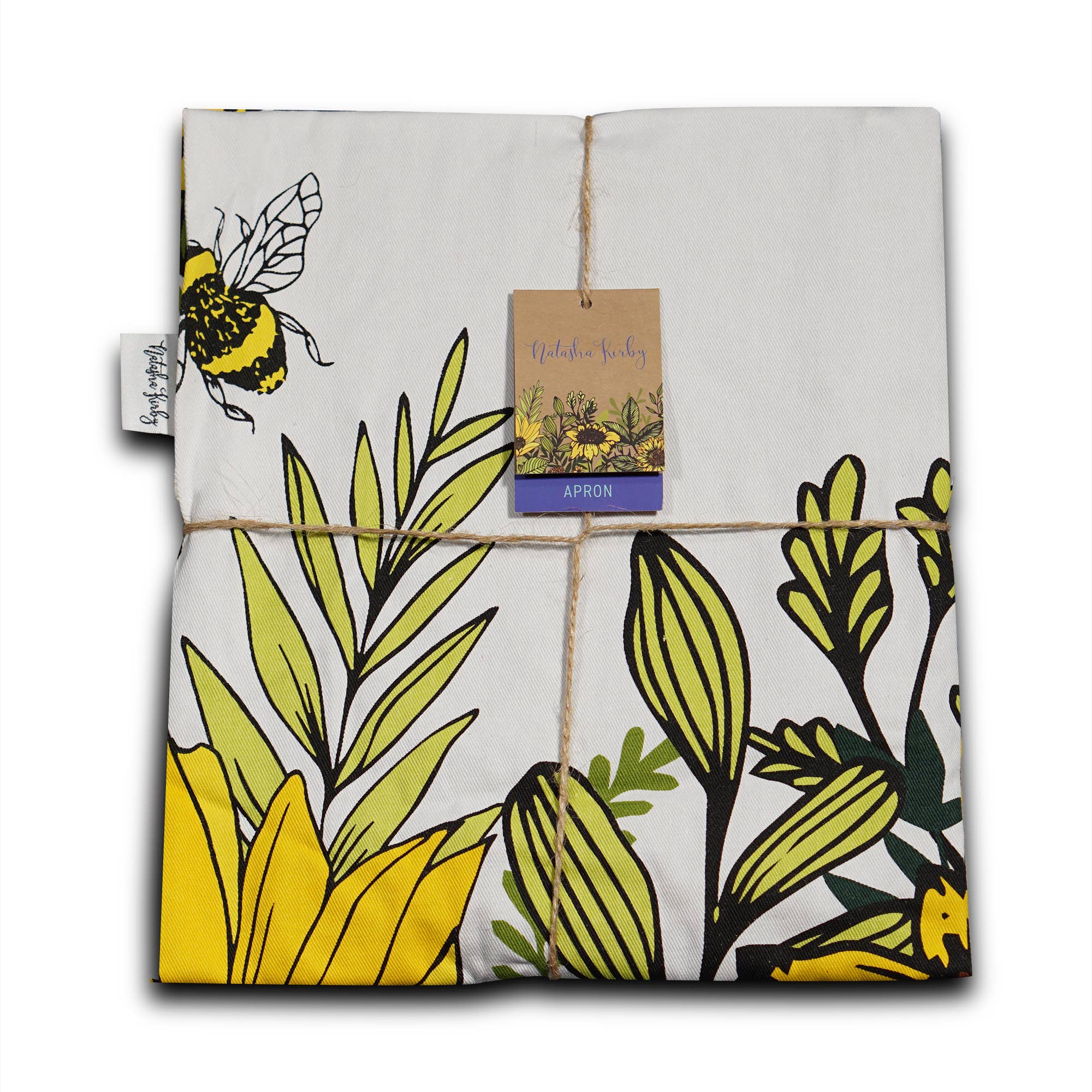 Half Moon Bay By Design - Wholesale Apron - Recycled Cotton Apron Sunflower Honey Bee Floral1