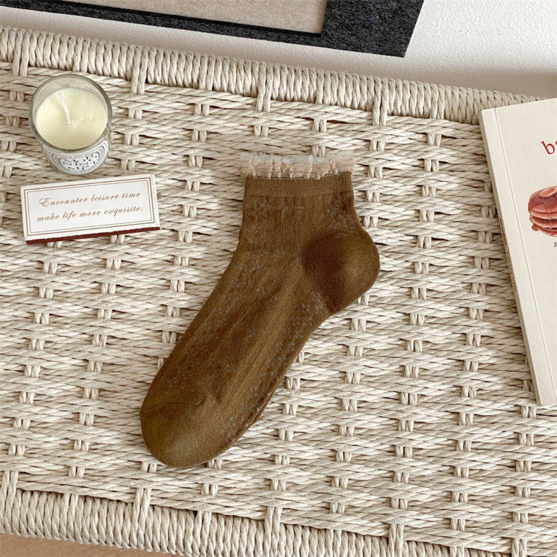 Funkyrel® Atzbranding Limited - Wholesale Socks - Women's - Rufia - Lace Trim Mesh Ankle Socks2