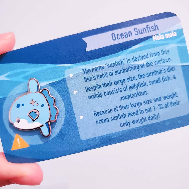 Informative Pin: Oceanic Sunfish for wholesale by Umvvelt LLC