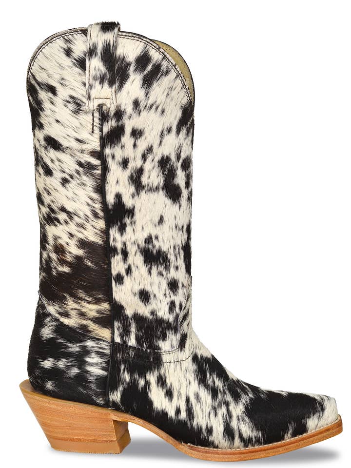 SPIKKELS Claire klassieke cowboylaarzen met witte en zwarte spikkels voor groothandel op Faire5