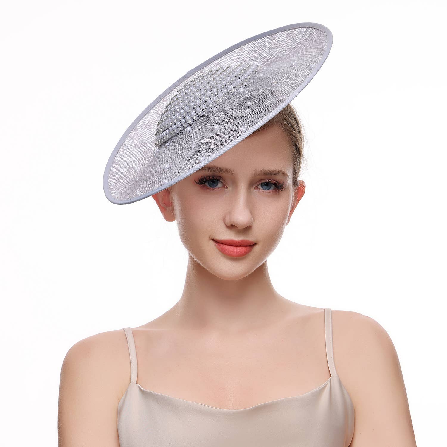 PEACH ACCESSORIES - Wholesale Fascinator Hat - Women's - Elegant Pearl Embellished Fascinator TGHW4353