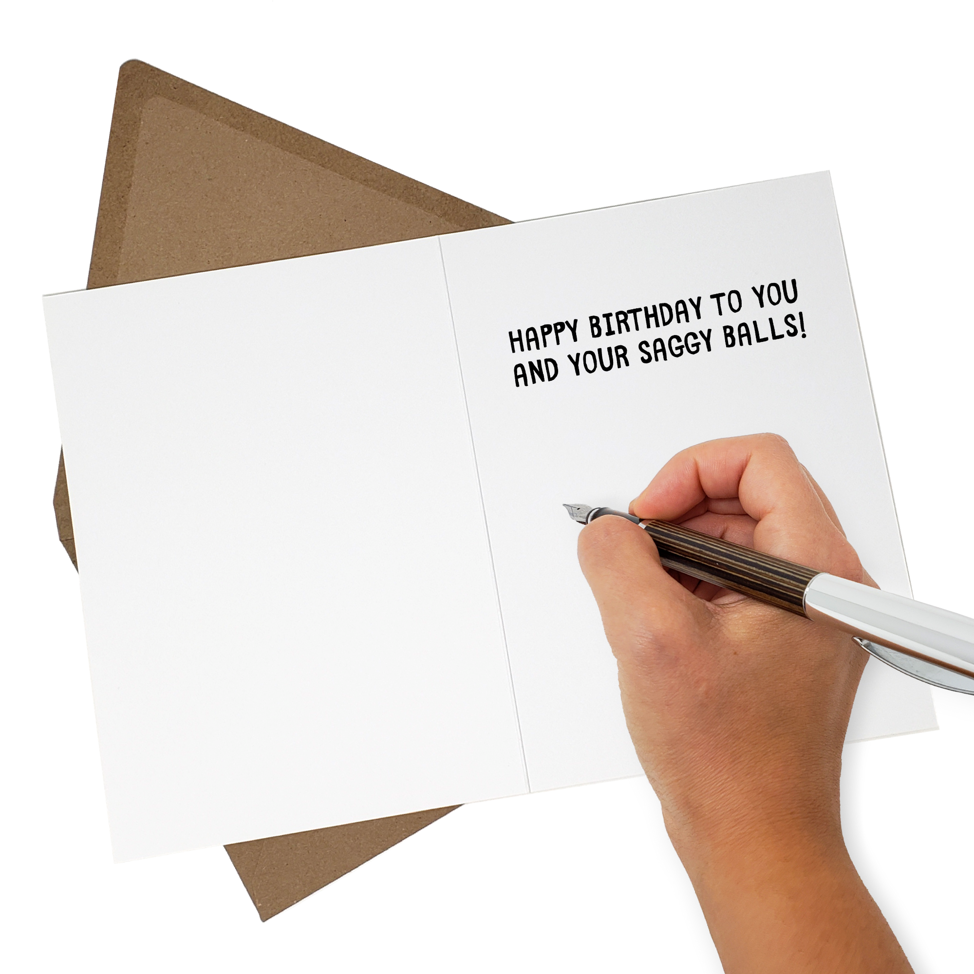 Sleazy Greetings – wholesale Birthday card – Saggy Balls1