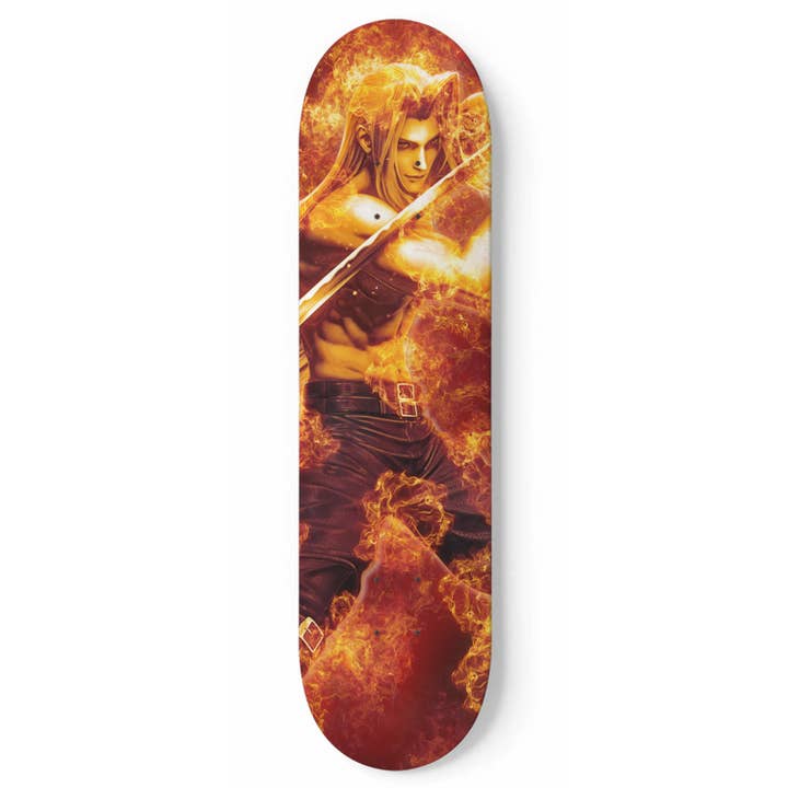 SkateboardArtsy - Wholesale Skateboard - Final Fantasy 7 | Sephiroth Painting | 1piece Skateboard Wall Art