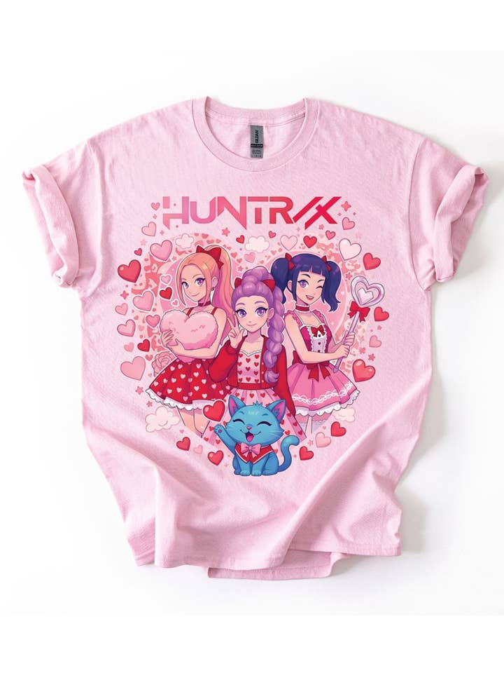 Maglietta Grafica per Bambini, Huntrix San Valentino per la vendita all'ingrosso da parte di Khristee