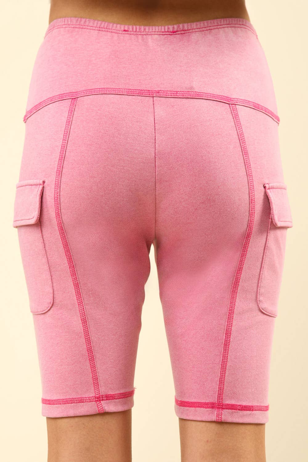 VERY J – Engroshandel Shorts – Kvinder – NP70303-vaskede bløde strikkede Cargo cykelshorts3