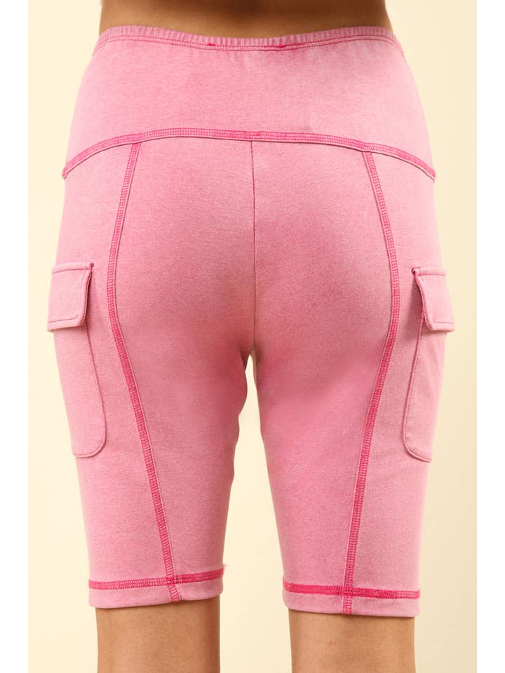 VERY J – Engroshandel Shorts – Kvinder – NP70303-vaskede bløde strikkede Cargo cykelshorts3