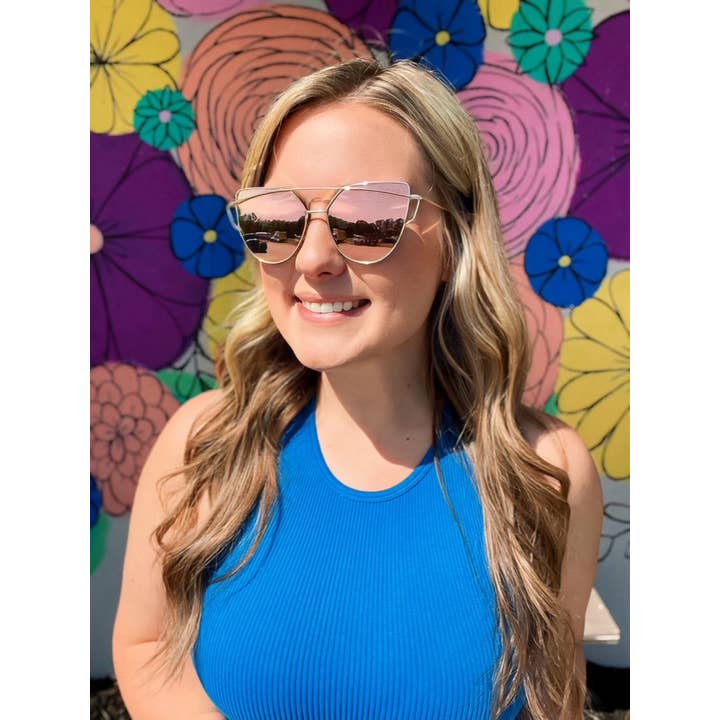 Briano Wholesale – wholesale Sunglasses – Women's – Mirrored Metal Sunnies5