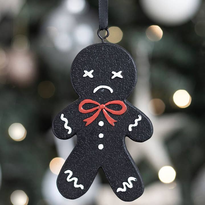 Black Gingerdead Man Hanging Ornament for wholesale by WONDER IMPORTS AUSTRALIA