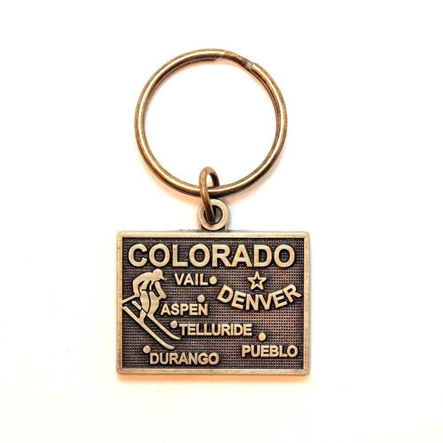Gleeful Peacock - Wholesale Keychain - Unisex - Colorado Keychain - High Quality Thick Metal State Love4