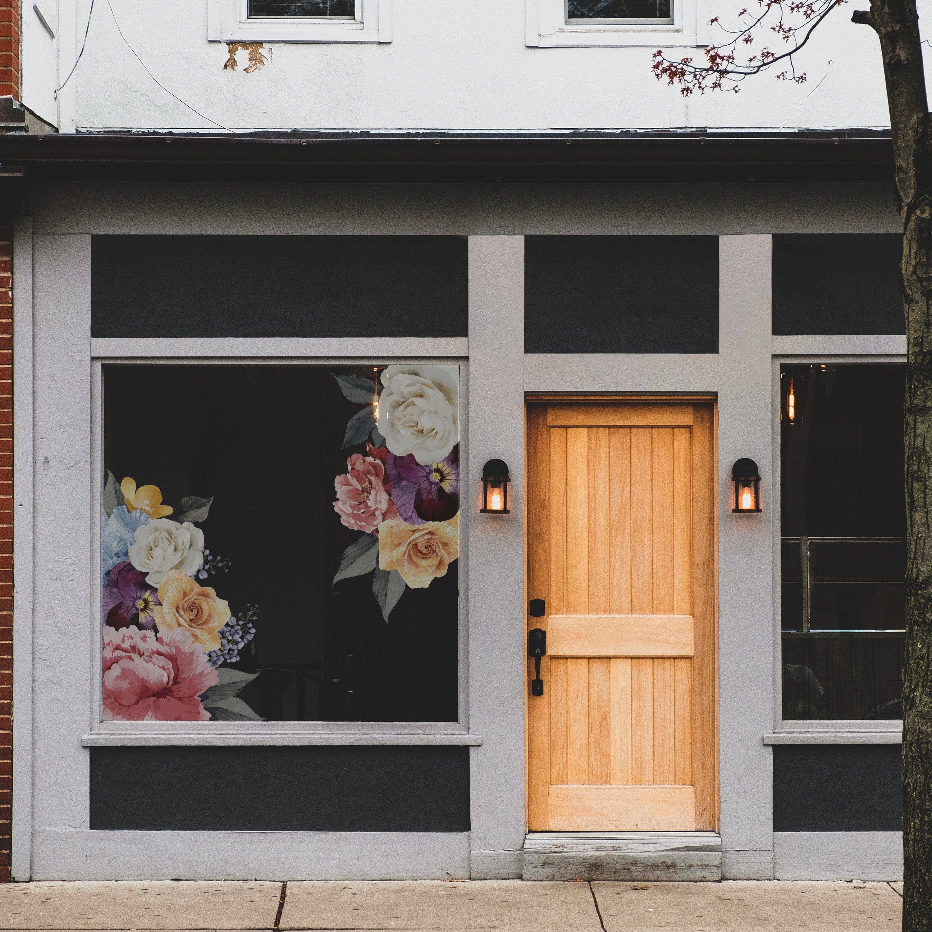 Arc-en-ciel Autocollants vintage fleuris pour fenêtres en vente sur Faire1