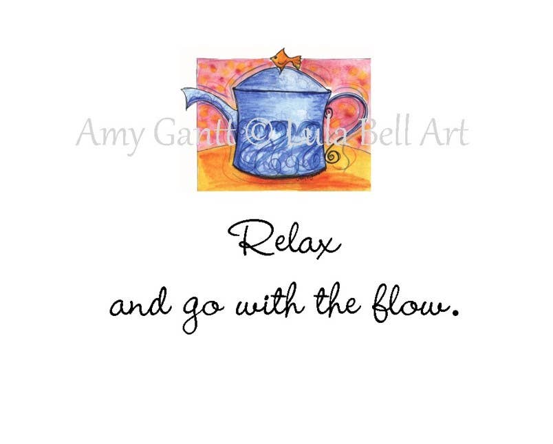 Lula Bell Cards and Gifts - Wholesale Everyday Greeting Card - Cope - Aqua Teapot Greeting Card1
