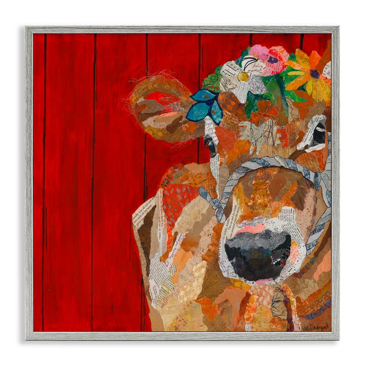 Stupell Industries - Wholesale Wall Sign - Red Barn Cow Collage - Framed Wall Art19