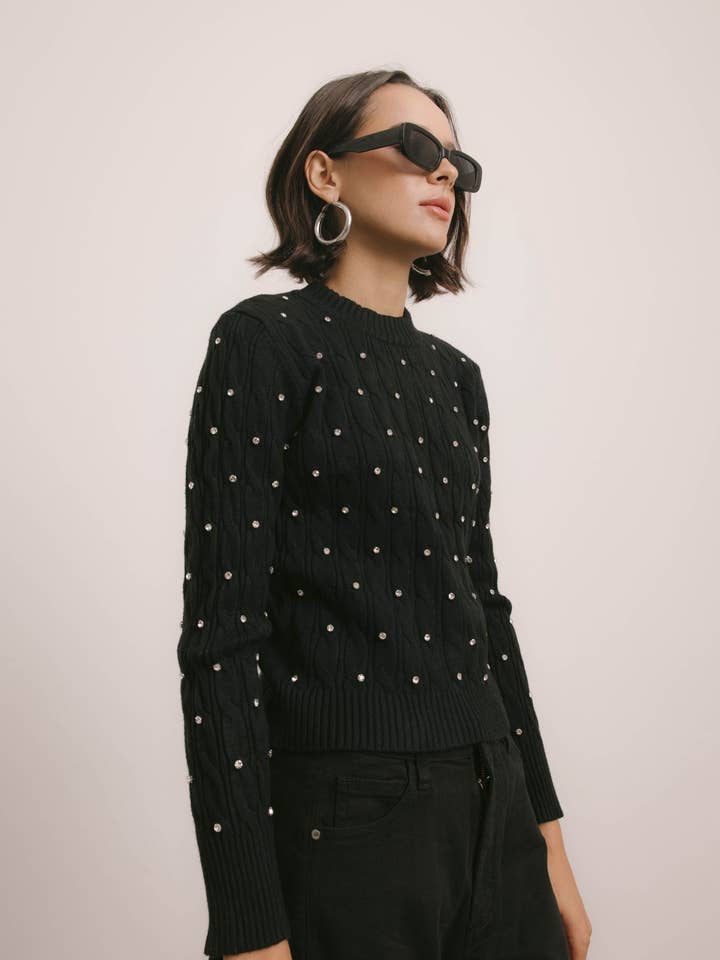 rhinestone sweater for wholesale by ADORA