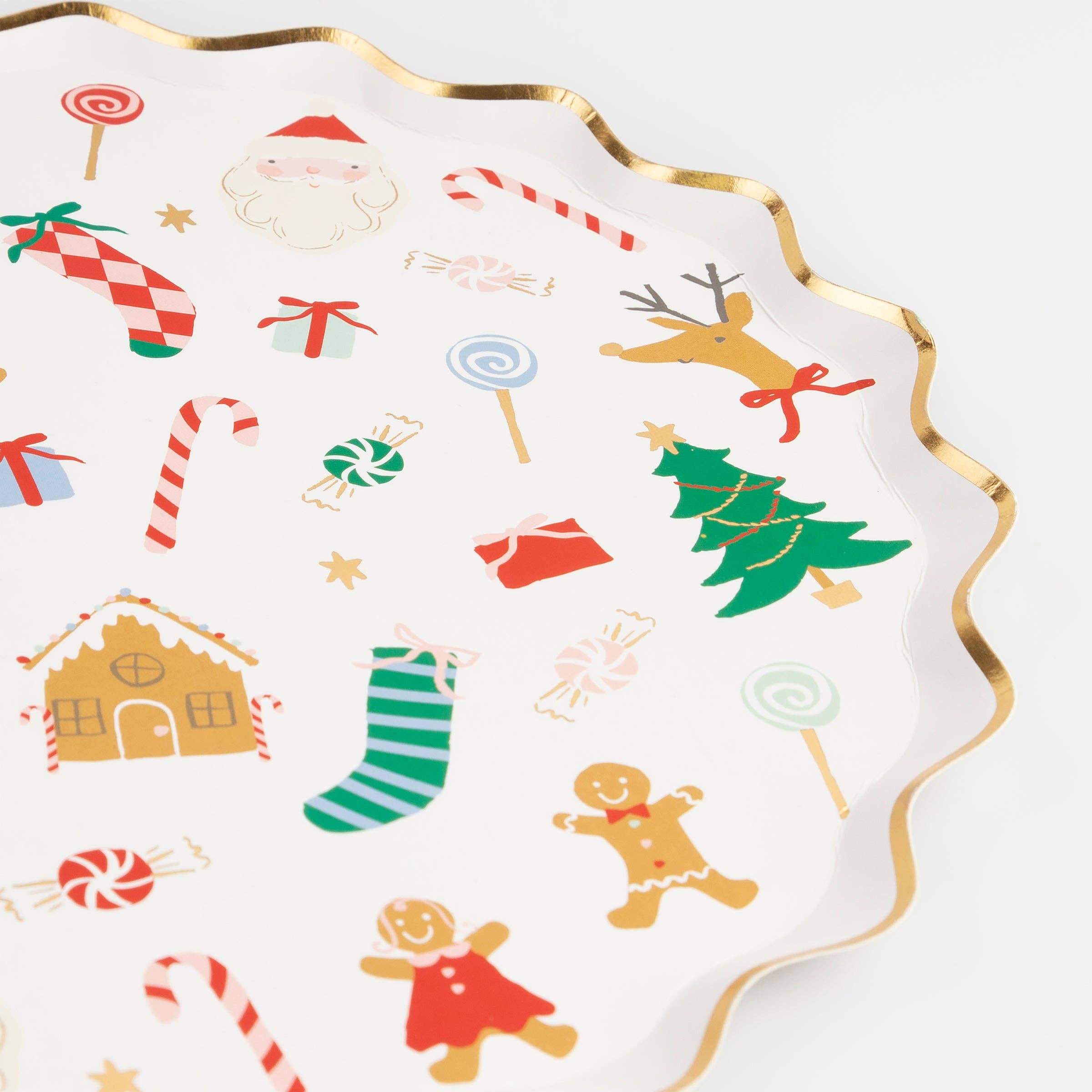 Meri Meri – wholesale Disposable plate – Jolly Christmas Dinner Plates1